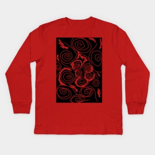 art picture that use the color removal technique Kids Long Sleeve T-Shirt